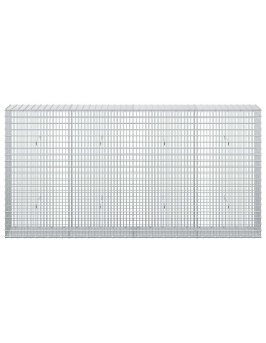 Gabione con filo da 3,5 mm e rete da 5x2,5 cm 200x30x100 cm