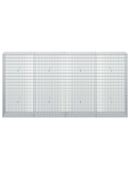 Gabione con filo da 3,5 mm e rete da 5x2,5 cm 200x30x100 cm