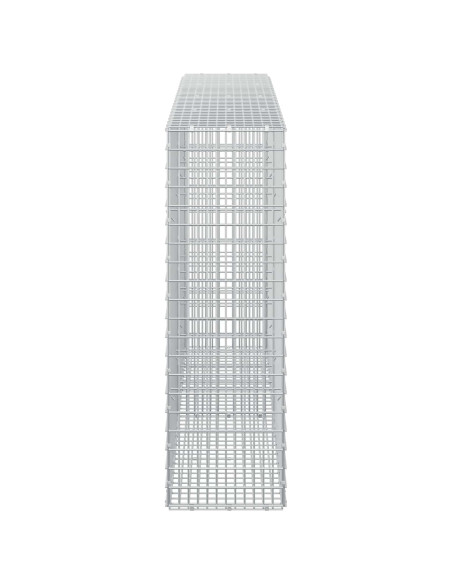 Gabione con filo da 3,5 mm e rete da 5x2,5 cm 200x30x100 cm