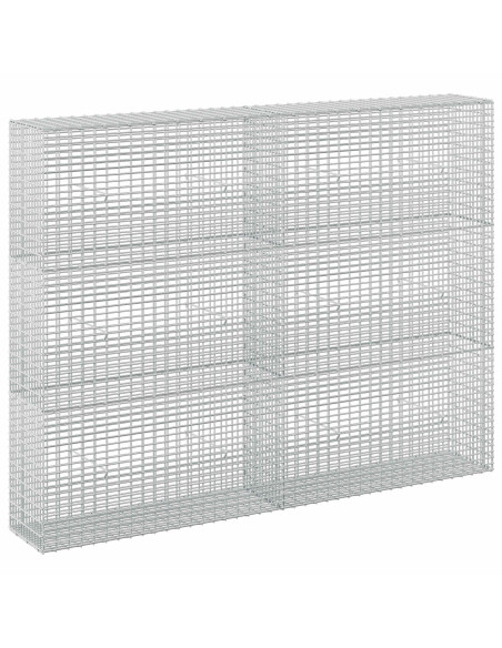 Gabione con filo da 3,5 mm e rete da 5x2,5 cm 200x30x150 cm