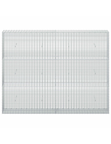 Gabione con filo da 3,5 mm e rete da 5x2,5 cm 200x30x150 cm