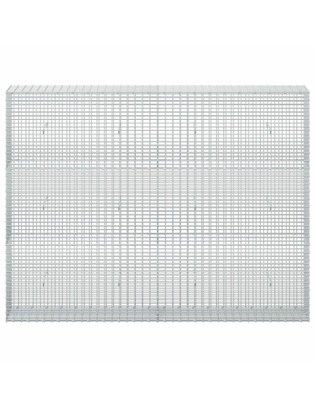 Gabione con filo da 3,5 mm e rete da 5x2,5 cm 200x30x150 cm