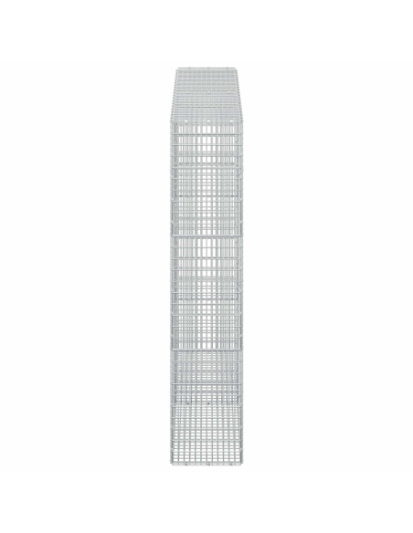 Gabione con filo da 3,5 mm e rete da 5x2,5 cm 200x30x150 cm