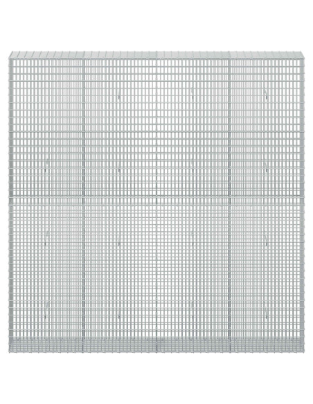 Gabione con filo da 3,5 mm e rete da 5x2,5 cm 200x30x200 cm