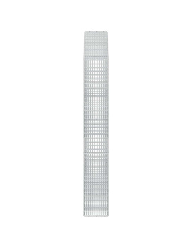 Gabione con filo da 3,5 mm e rete da 5x2,5 cm 200x30x200 cm