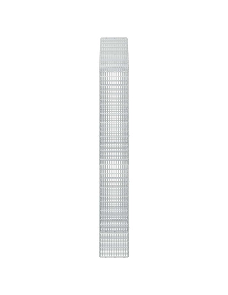 Gabione con filo da 3,5 mm e rete da 5x2,5 cm 200x30x200 cm