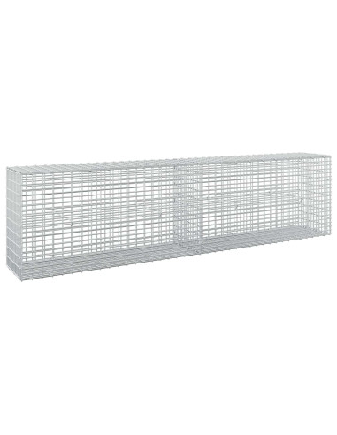 Gabione con filo da 3,5 mm e rete da 5x2,5 cm 200x30x50 cm