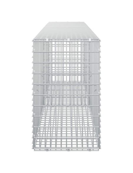 Gabione con filo da 3,5 mm e rete da 5x2,5 cm 200x30x50 cm