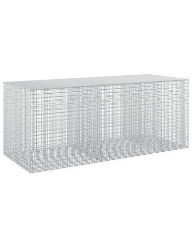 Gabione con filo da 3,5 mm e rete da 5x2,5 cm 250x100x100 cm