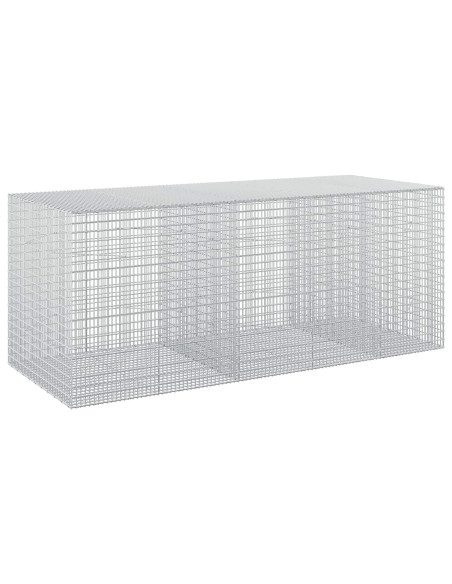 Gabione con filo da 3,5 mm e rete da 5x2,5 cm 250x100x100 cm