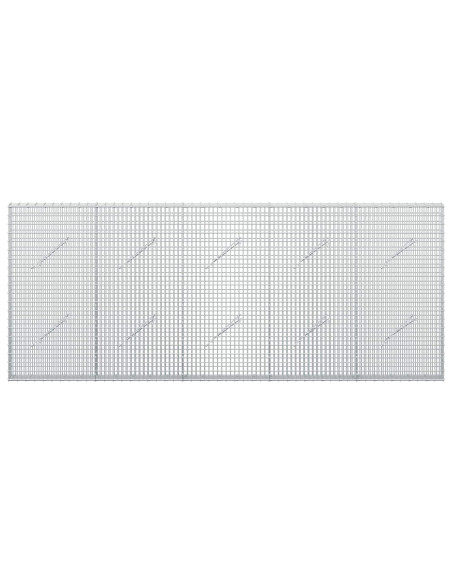Gabione con filo da 3,5 mm e rete da 5x2,5 cm 250x10x100 cm