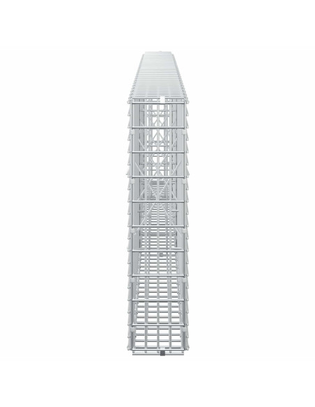 Gabione con filo da 3,5 mm e rete da 5x2,5 cm 250x10x50 cm