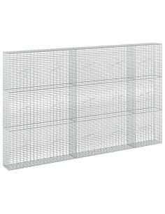 Gabione con filo da 3,5 mm e rete da 5x2,5 cm 250x20x150 cm 2