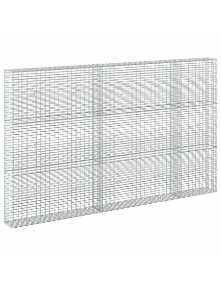 Gabione con filo da 3,5 mm e rete da 5x2,5 cm 250x20x150 cm