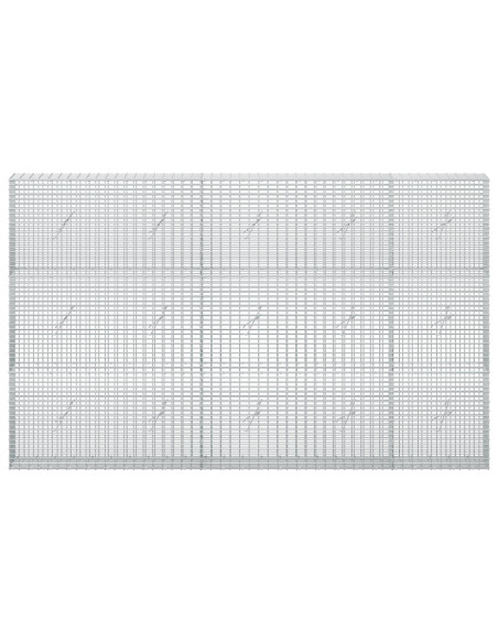 Gabione con filo da 3,5 mm e rete da 5x2,5 cm 250x20x150 cm