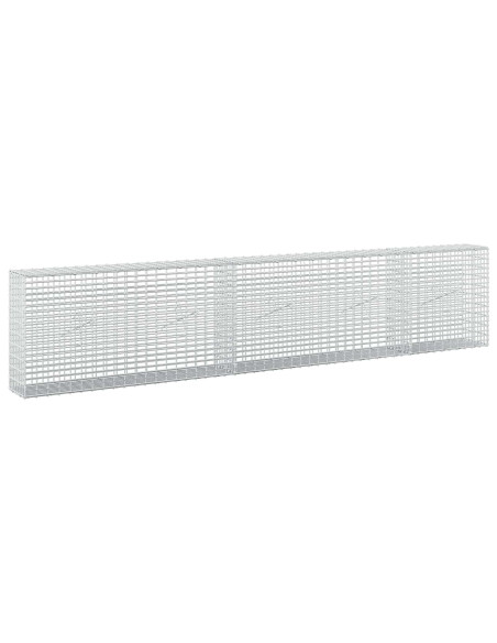 Gabione con filo da 3,5 mm e rete da 5x2,5 cm 250x20x50 cm