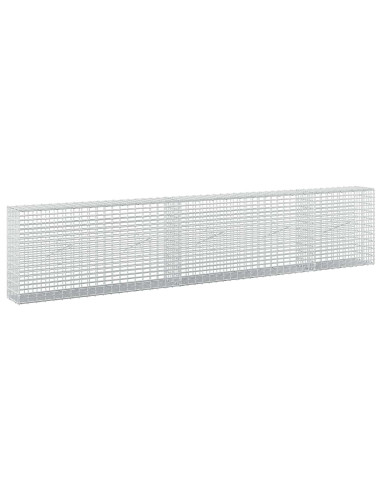 Gabione con filo da 3,5 mm e rete da 5x2,5 cm 250x20x50 cm
