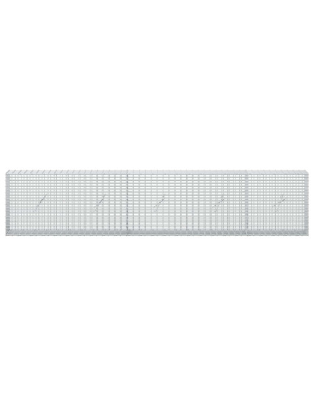 Gabione con filo da 3,5 mm e rete da 5x2,5 cm 250x20x50 cm