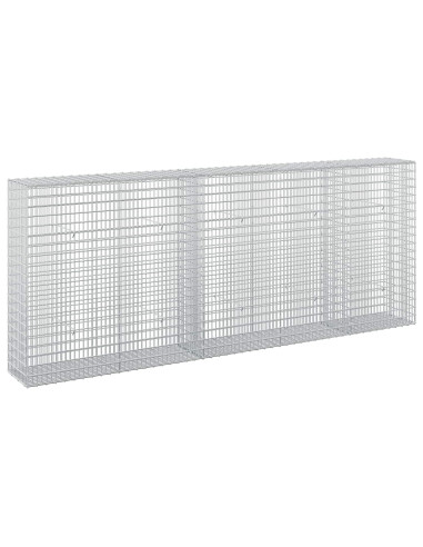 Gabione con filo da 3,5 mm e rete da 5x2,5 cm 250x30x100 cm
