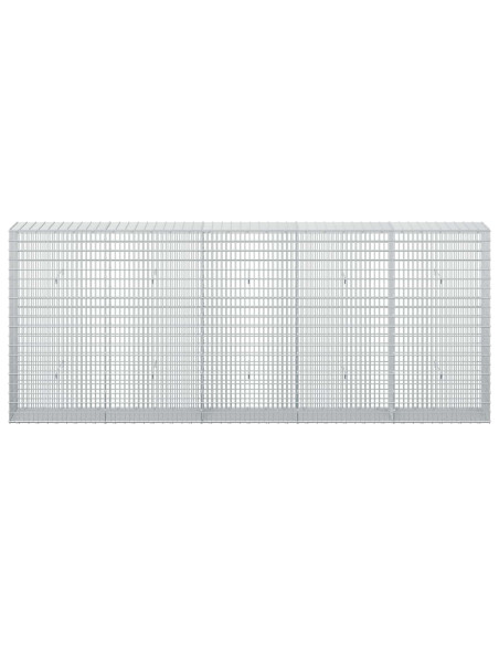 Gabione con filo da 3,5 mm e rete da 5x2,5 cm 250x30x100 cm