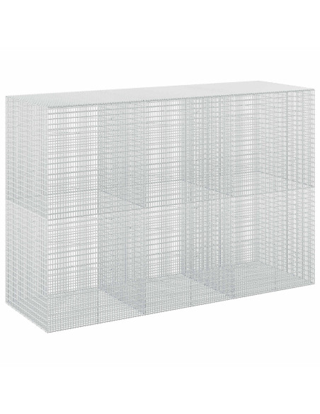 Gabione con filo da 3,5 mm e rete da 5x2,5 cm 300x100x200 cm