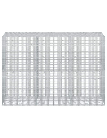 Gabione con filo da 3,5 mm e rete da 5x2,5 cm 300x100x200 cm