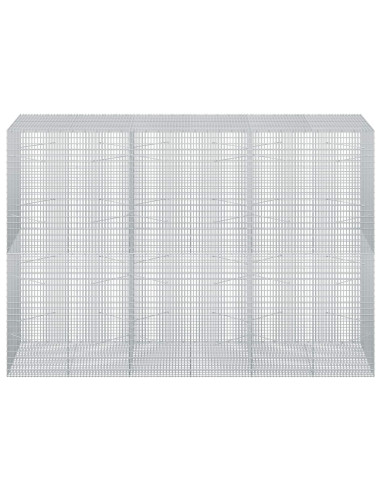 Gabione con filo da 3,5 mm e rete da 5x2,5 cm 300x100x200 cm