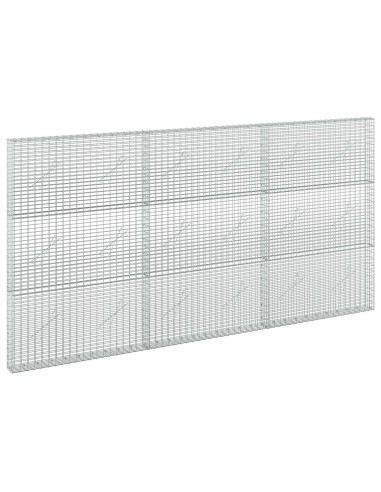 Gabione con filo da 3,5 mm e rete da 5x2,5 cm 300x10x150 cm