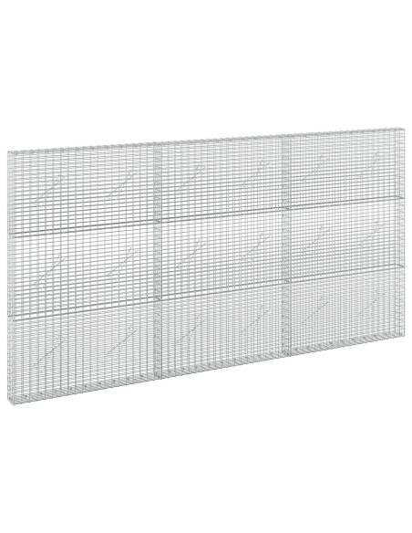 Gabione con filo da 3,5 mm e rete da 5x2,5 cm 300x10x150 cm