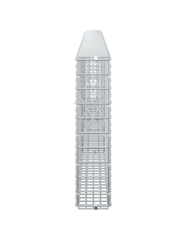Gabione con filo da 3,5 mm e rete da 5x2,5 cm 300x10x50 cm