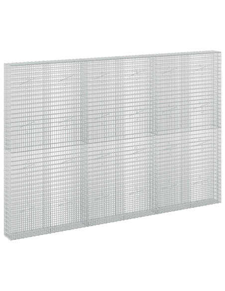 Gabione con filo da 3,5 mm e rete da 5x2,5 cm 300x20x200 cm