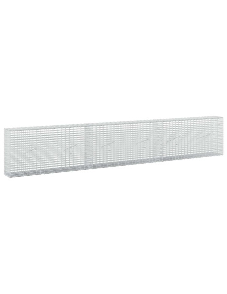 Gabione con filo da 3,5 mm e rete da 5x2,5 cm 300x20x50 cm