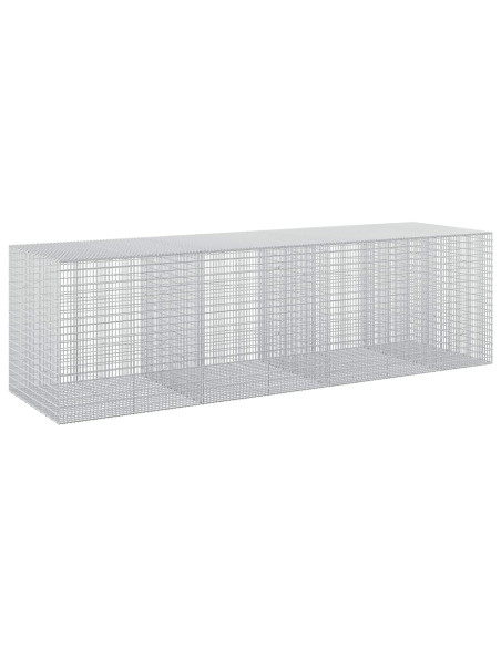 Gabione con filo da 3,5 mm e rete da 5x2,5 cm 350x100x100 cm