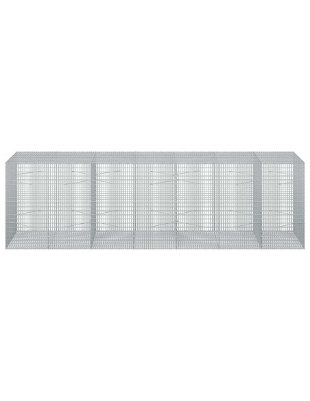 Gabione con filo da 3,5 mm e rete da 5x2,5 cm 350x100x100 cm