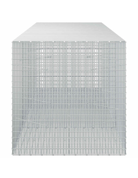 Gabione con filo da 3,5 mm e rete da 5x2,5 cm 350x100x100 cm