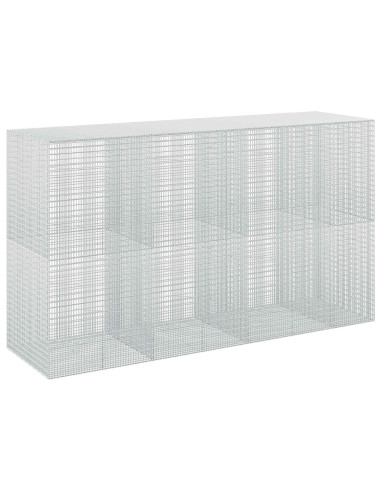 Gabione con filo da 3,5 mm e rete da 5x2,5 cm 350x100x200 cm