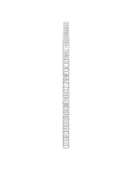 Gabione con filo da 3,5 mm e rete da 5x2,5 cm 350x10x200 cm