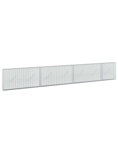Gabione con filo da 3,5 mm e rete da 5x2,5 cm 350x10x50 cm