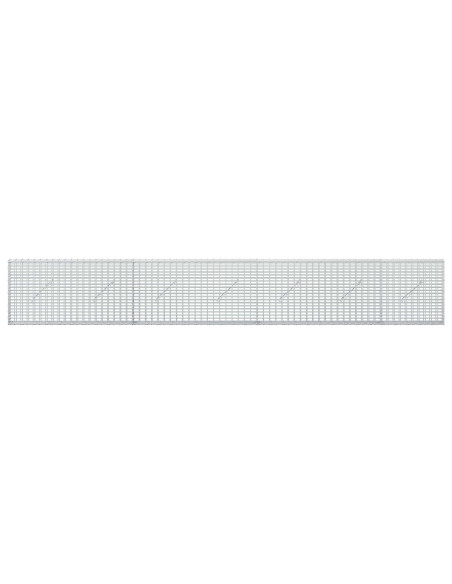Gabione con filo da 3,5 mm e rete da 5x2,5 cm 350x10x50 cm