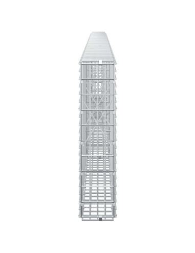 Gabione con filo da 3,5 mm e rete da 5x2,5 cm 350x10x50 cm