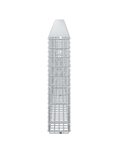 Gabione con filo da 3,5 mm e rete da 5x2,5 cm 350x10x50 cm