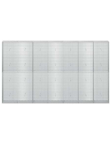 Gabione con filo da 3,5 mm e rete da 5x2,5 cm 350x30x200 cm