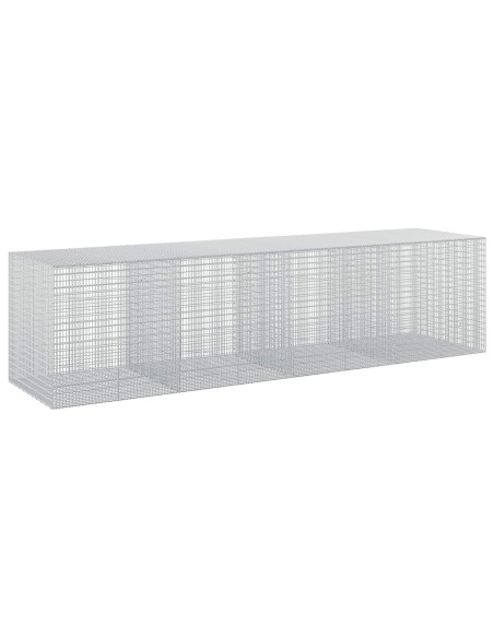 Gabione con filo da 3,5 mm e rete da 5x2,5 cm 400x100x100 cm