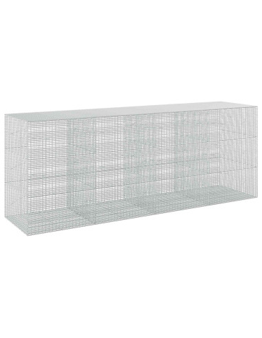 Gabione con filo da 3,5 mm e rete da 5x2,5 cm 400x100x150 cm