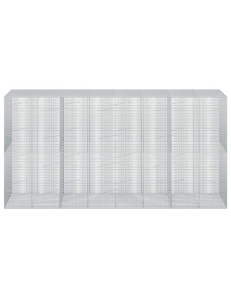 Gabione con filo da 3,5 mm e rete da 5x2,5 cm 400x100x200 cm