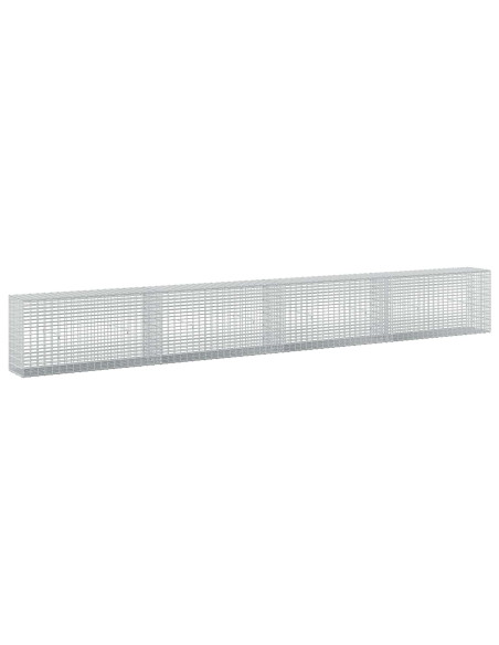 Gabione con filo da 3,5 mm e rete da 5x2,5 cm 400x30x50 cm