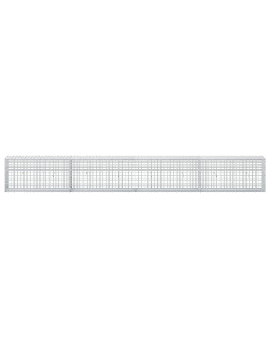 Gabione con filo da 3,5 mm e rete da 5x2,5 cm 400x30x50 cm