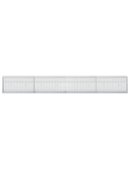 Gabione con filo da 3,5 mm e rete da 5x2,5 cm 400x30x50 cm