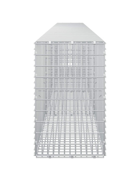 Gabione con filo da 3,5 mm e rete da 5x2,5 cm 400x30x50 cm