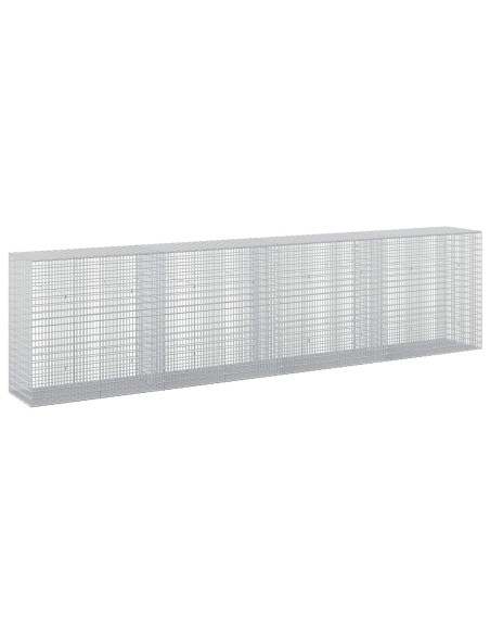 Gabione con filo da 3,5 mm e rete da 5x2,5 cm 400x50x100 cm